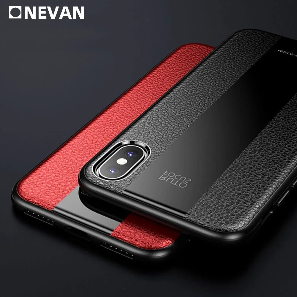 

For IPhone X Xr Xs Xsmax Case Bussiness Shockproof Luxury Leather Red Black Soft Cover for IPhone 8 Plus 7 11 Pro Max 6 6s Cases