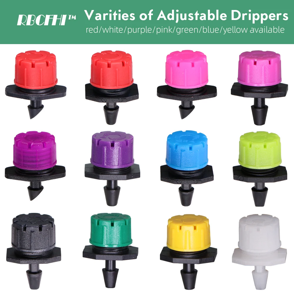 

RBCFHI 13 Types of Adjustable 8-Holes Drippers Garden Irrigation Spinkler Nozzle Balcony Greenhouse Watering Emitters Automatic