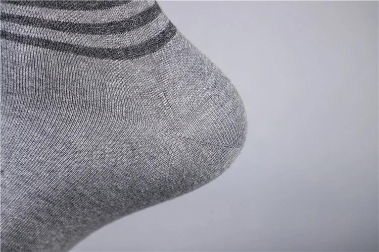 Корейские полосатые мужские носки, хлопковые, теплые, дышащие, модные, повседневные, забавные, спортивные носки, Осень-зима, chaussettes homme