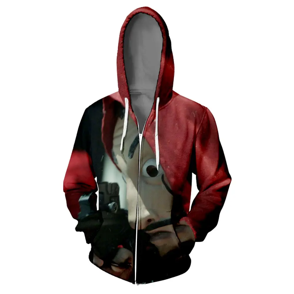 

WAMNI Zipper Hoodie Sweatshirt Hip Hop Print Woman Cosplay Harajuku 3D Hooded Sweatshirt High Street sudadera hombre