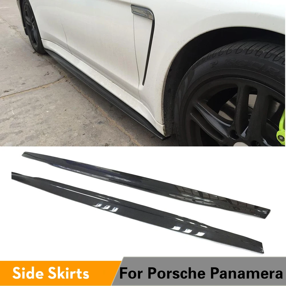 Автомобильные боковые юбки из углеродного волокна для Porsche Panamera 2010-2013 автостайлинг