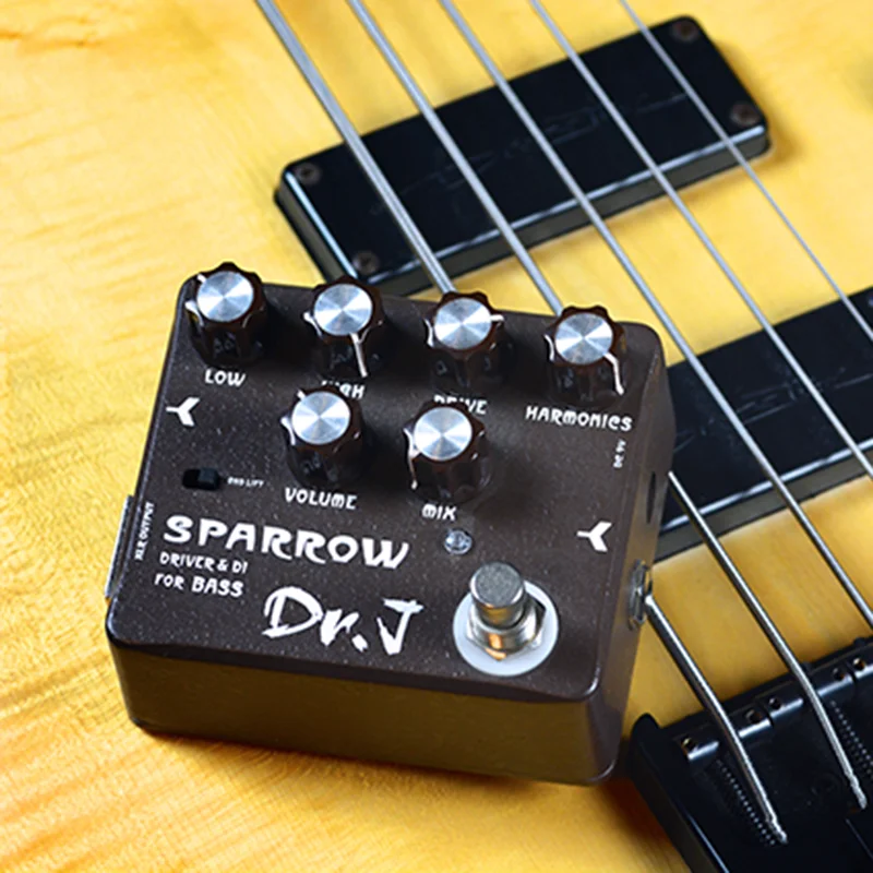 DR. J от JOYO SPARROW DRIVER DI для бас D53 педаль эффектов с бесплатным разъемом