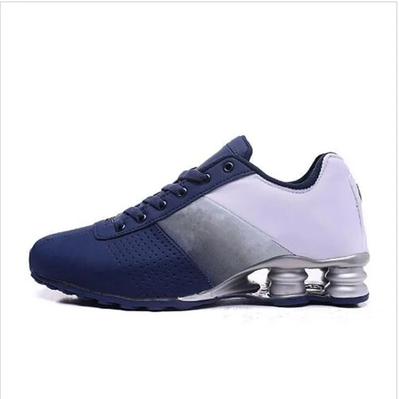 Высокое качество, новинка, Shox, 809, мужские кроссовки для бега, дешевые, известные, унций, NZ, мужские кроссовки, черные, белые, синие, увеличивающие воздух - Цвет: 4