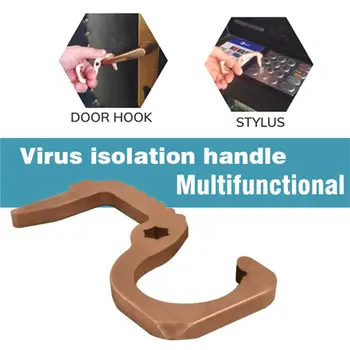 

2Pc Elevator Button Contactless Tool Safety Door Handle Metal Key Grip Safety Protection Isolation No-Touch Anti-bacteria Opener