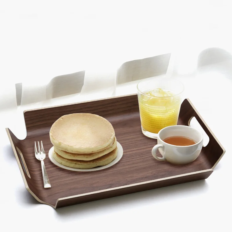Роскошный стол в кровати хлеб деревянный поднос дерево фрукты еда на Завтрак торт кофе поднос для подачи чая