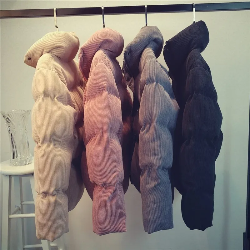 

Winter New Style down Feather Cotton-padded Clothes Cotton Coat Women's Short Korean-style Harajuku-Style Loose-Fit down Coat St
