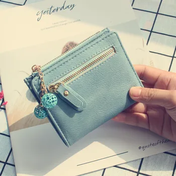 

Women's Wallet Cute Student Tassel Pendant Trend Small Fashion PU Wallet New 2020 Coin Purse Women Ladies Card Bag For Women