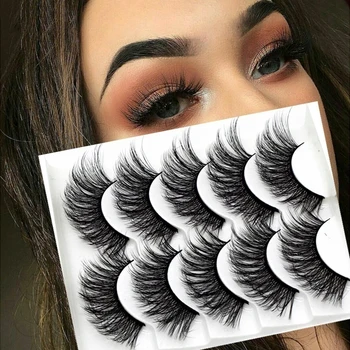 

5 Pairs Eyelash Natural 3D Mink Lashes Crisscross Long Fake Eyelash Soft Dramatic Extension Eye Makeup Tools
