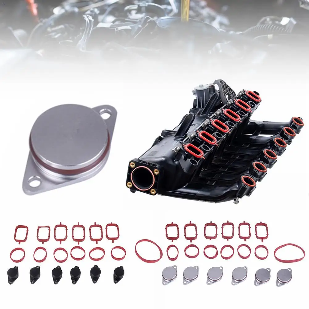 

Auto Swirl Flaps Set With Intake Manifold Seals Gaskets Diesel Engine Vortex Swirl Valve Sleeve For Cars Modified 22MM 33MM