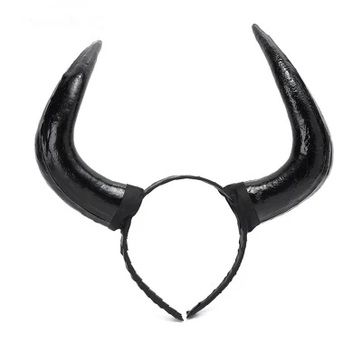Headwear Высокое качество Maleficent Pora головные Уборы Хэллоуин ужас Дьявол Рога повязки на голову с черепом Забавный Рог головной убор повязка для волос - Цвет: Headwear