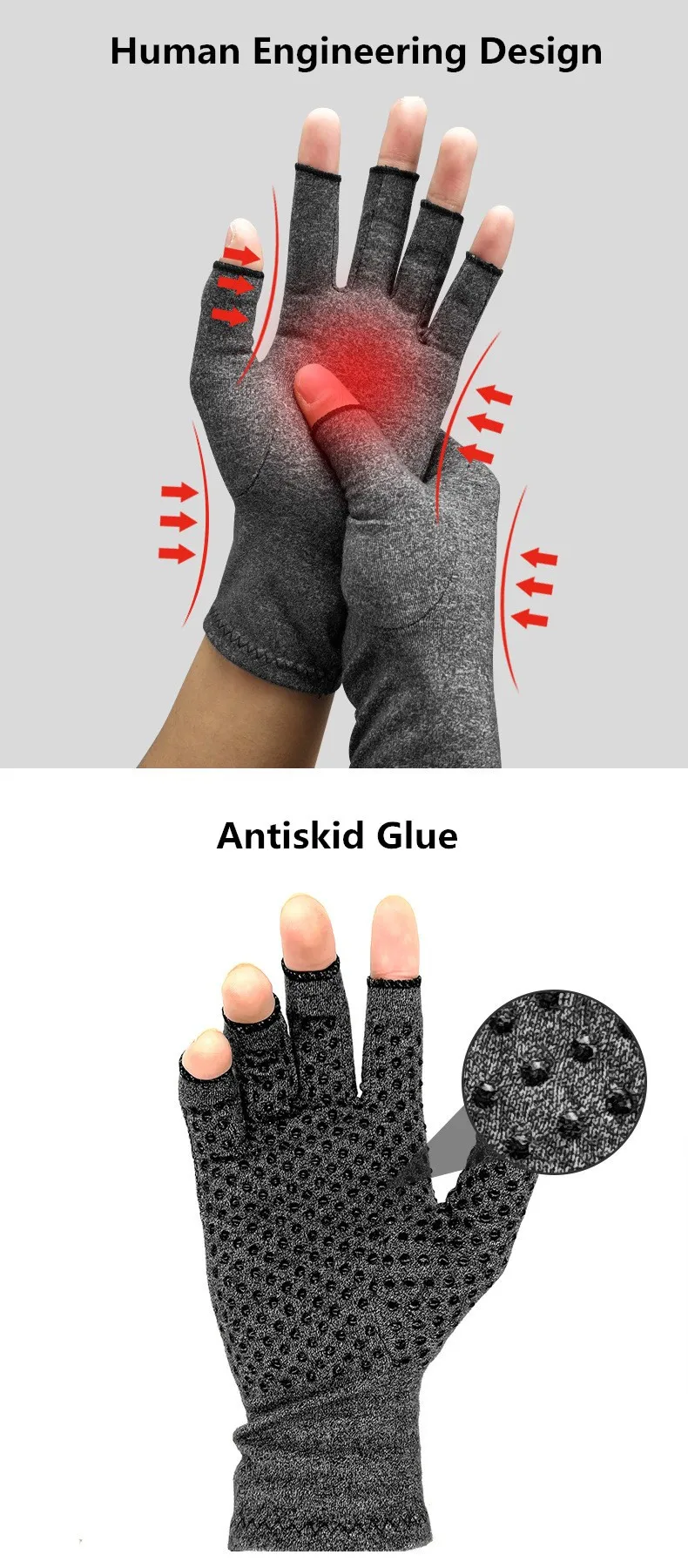 Wrist Support Hand Arthritis Joint Pain Relief Wrist Brace Exercise Weight Lifting Gloves Training Skid Sport Fitness Gloves