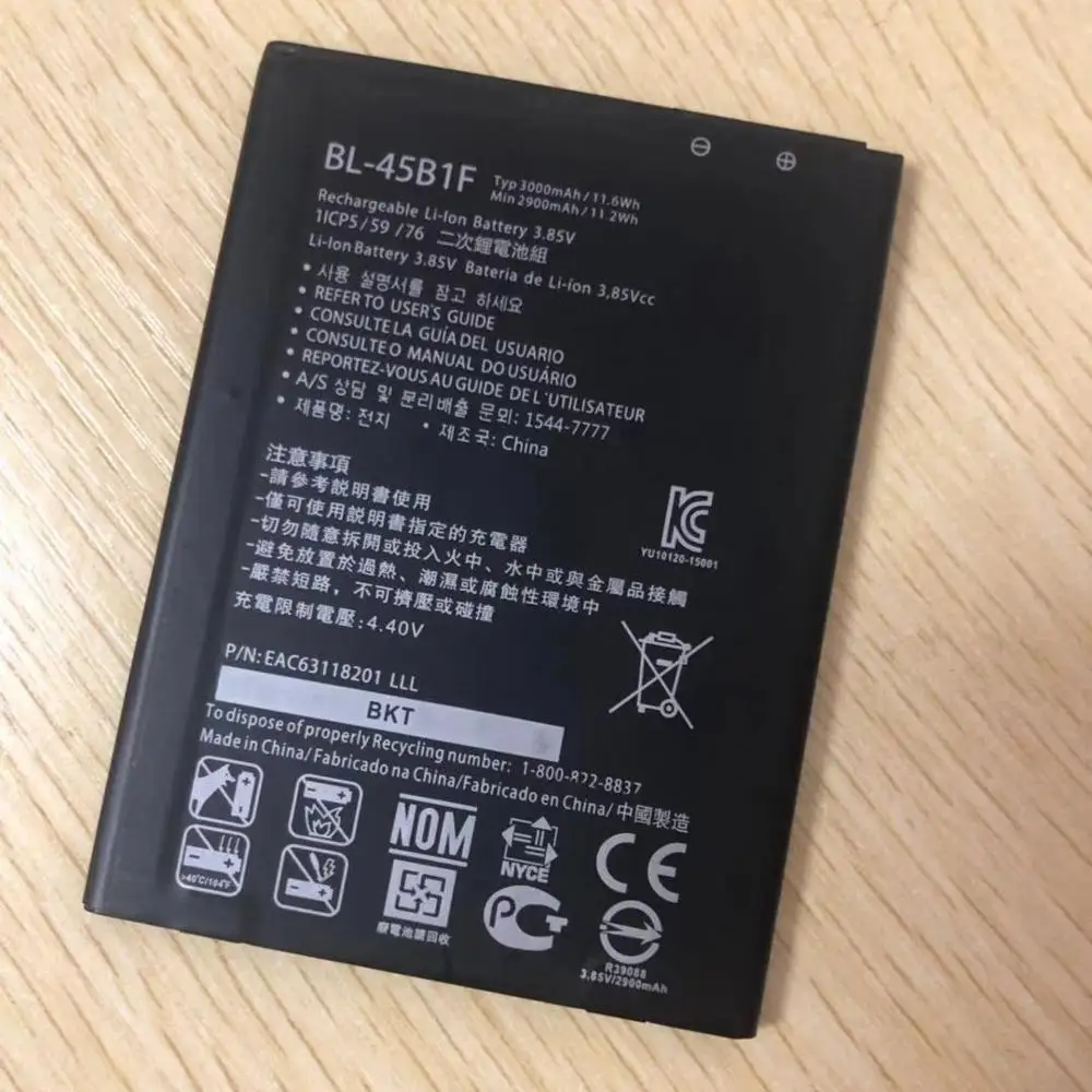 10PCS Original Battery For LG V10 Battery H968 H961N H961 H901 VS990 F600L F600S F600K F100G BL-45B1F 2900mAh Full Capacity