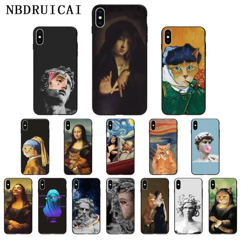 

NBDRUICAI Artistic Abstract Animal Print Fashion Phone Case for iPhone 11 pro XS MAX 8 7 6 6S Plus X 5 5S SE XR case