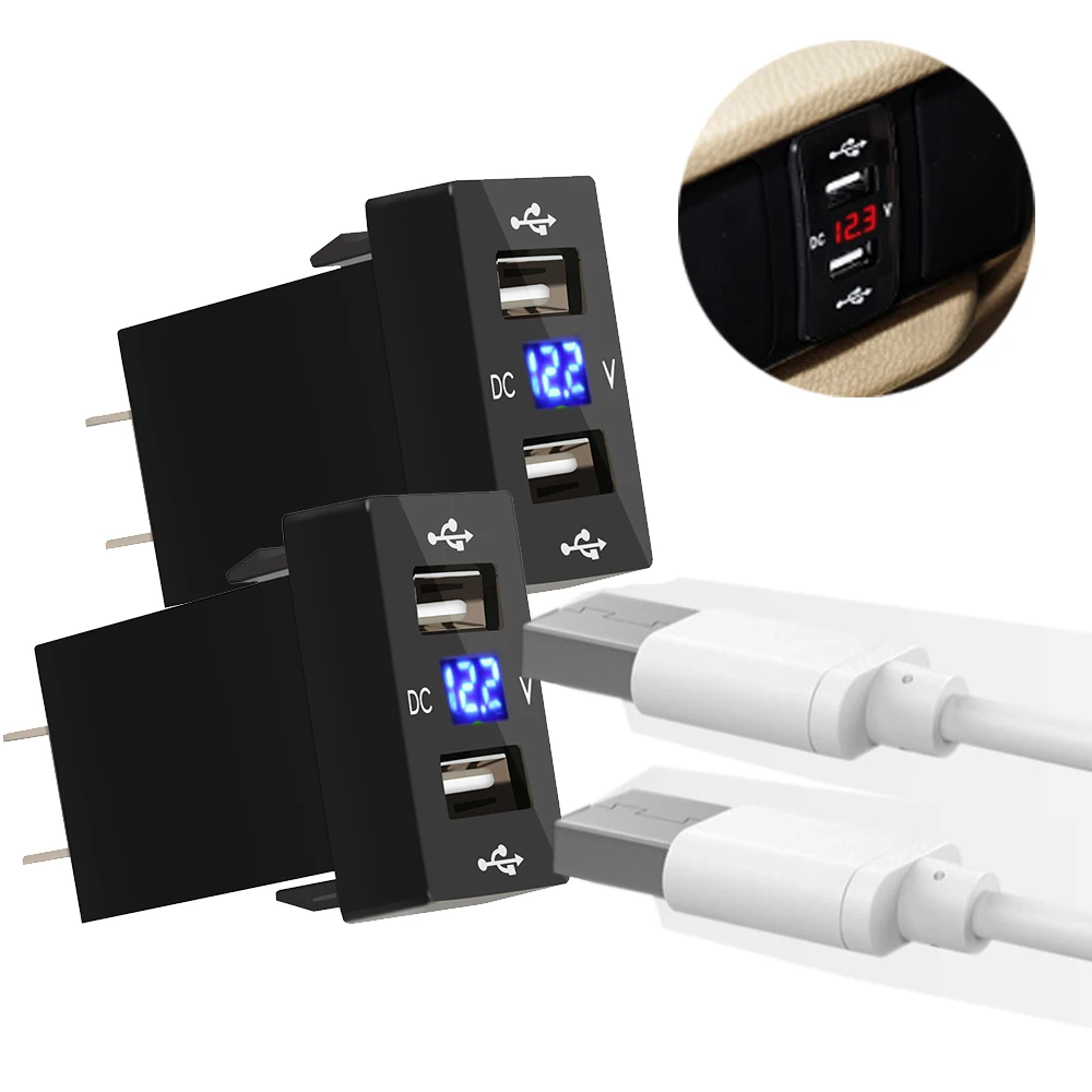 Для Toyota Переходник usb для зарядки в машине QC 3 0 iPhone Универсальный мобильный