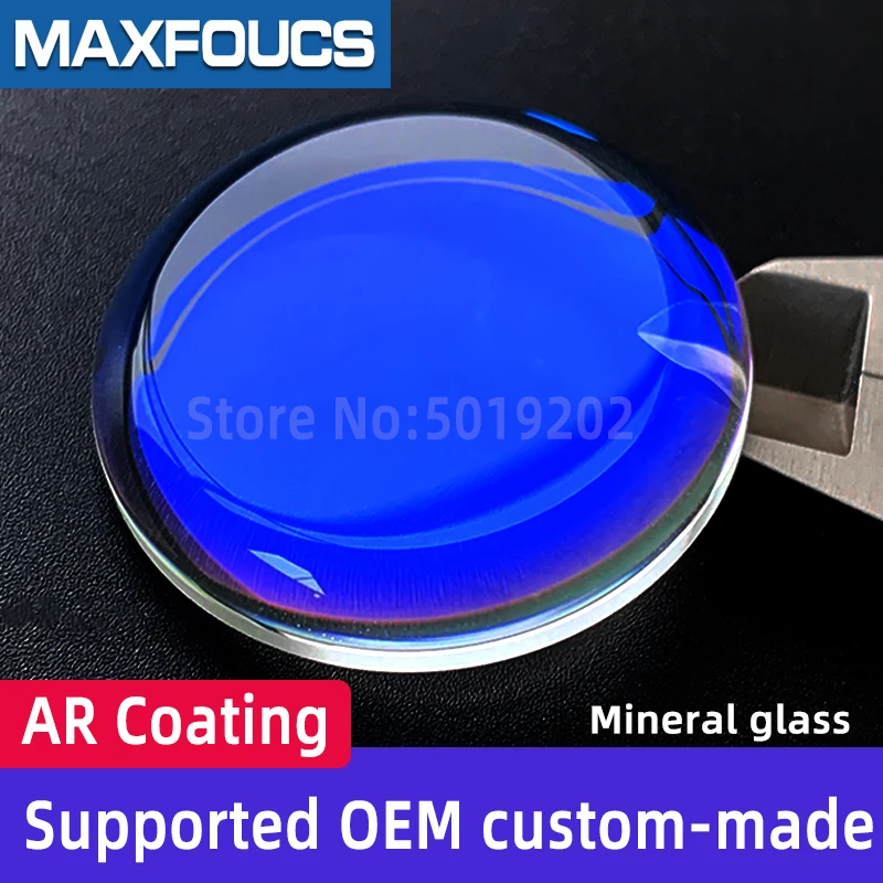 Запасные части для часов из минерального стекла с синим покрытием AR-Coating оптовые