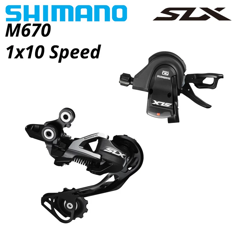 SHIMANO SLX M670 10s Groupset SL M670 SHIFT LEVER + RD M670 SGS SHADOW REAR  DERAILLEUR 1x10 Speed SHIFTER MTB Bicycle Parts