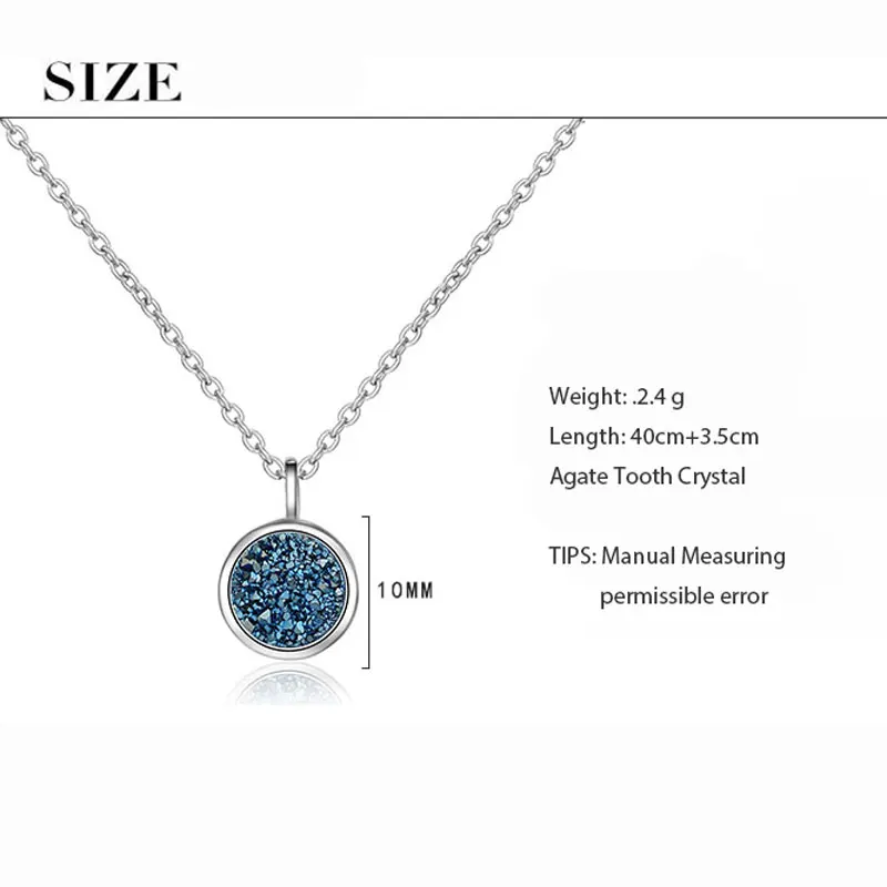 925 пробы Серебряное Очаровательное ожерелье друзы, голубой кристалл, фрагмент кианита, кулон, ожерелье для подарка на день рождения, S-N373