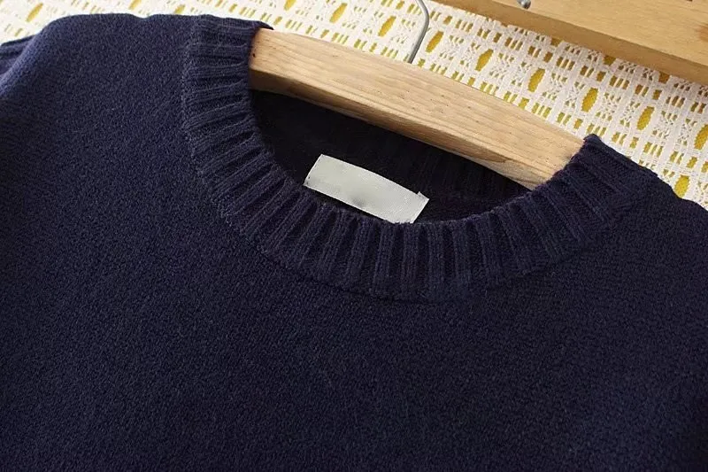 Осенний милый жилет с вышитым Кроликом, Женский вязаный жилет с милым животным, ассиметричный свитер без рукавов с круглым вырезом