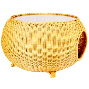 

H1 Cat Litter Summer Net Red Villa Room Pet Dog Teddy Nest Closed Four Seasons Universal Rattan Coffee Table for s