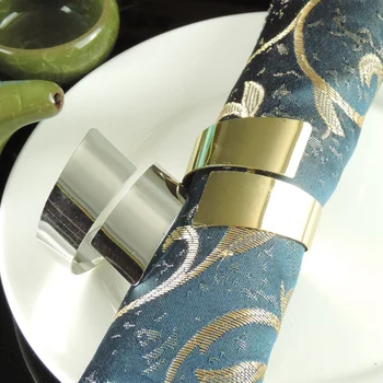 

12 Pcs Hotel Restaurants Creative Metal Napkin Ring Napkin Ring Simple Mouth Cloth Ring Napkin Buckle