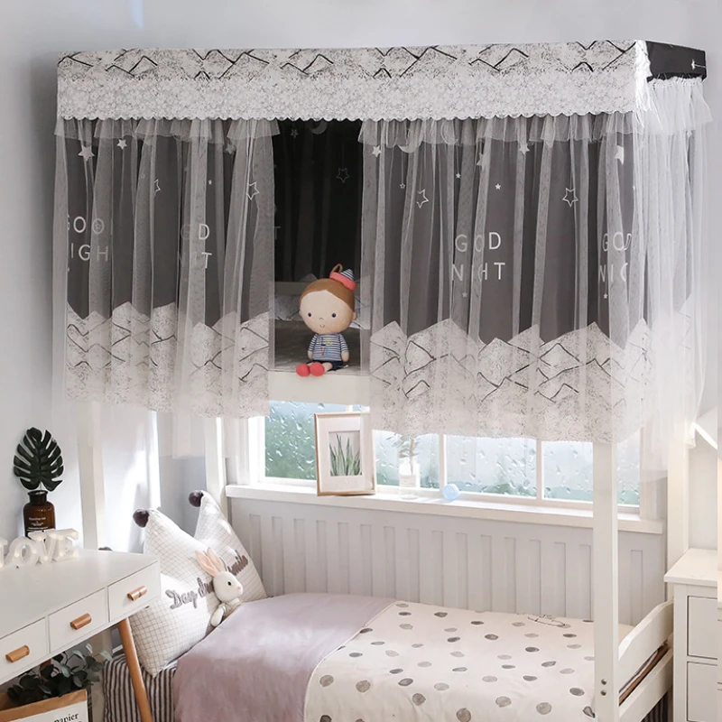 Спальная двухъярусная кровать занавеска из пряжи с кружевной балдахин принцесса балдахин для спальни москитная сетка для студентов - Цвет: K