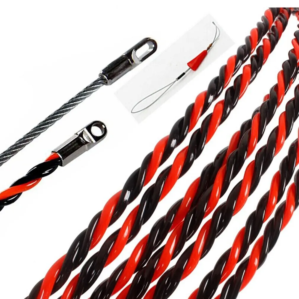 Electric Wire Threader 5/10/15/20/25/30/50m Electrician Threading Device Wire Cable Running Puller Lead Construction Tools