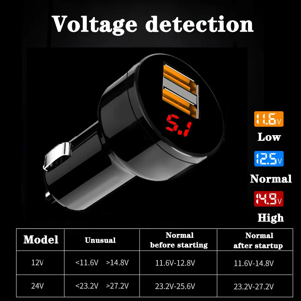 Быстрая зарядка 3.1A двойной USB Автомобильное зарядное устройство плюс светодиодный дисплей универсальное автомобильное зарядное устройство гнездо адаптеры для различных мобильных телефонов планшета