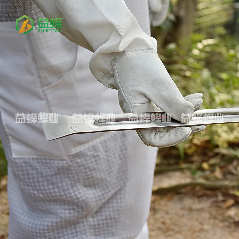 Beekeeping Tools Knife Stainless Steel Extra-Long Hive Tool with Reinforcing Rib Honeycomb Frame Honey Multi-Purpose Alice Splee