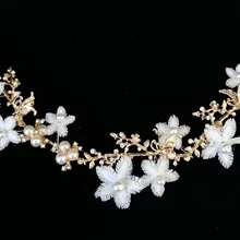 Белый корейский ободок для волос свадебные жемчужные стразы диадемы, роскошные свадебные кольца носитель гребень гирлянда Hairwear ювелирные аксессуары