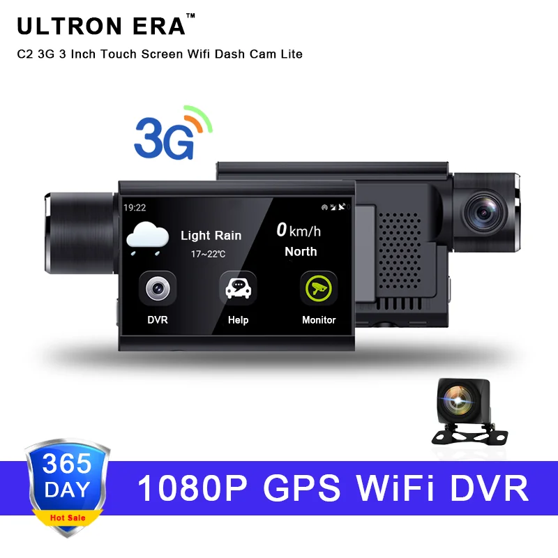 3g DVR 3 дюймов полный ips Сенсорный экран Автомобильный видеорегистратор Wi Fi
