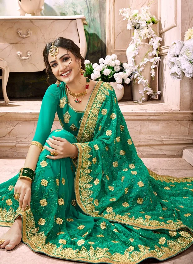 Peegli Saree Indische Hochzeit Frauen Saree Traditionelle Partei Tragen Grüne Gewebte Tanchui Kunst Seide Sari Mit Ungehefteten Bluse Stück 