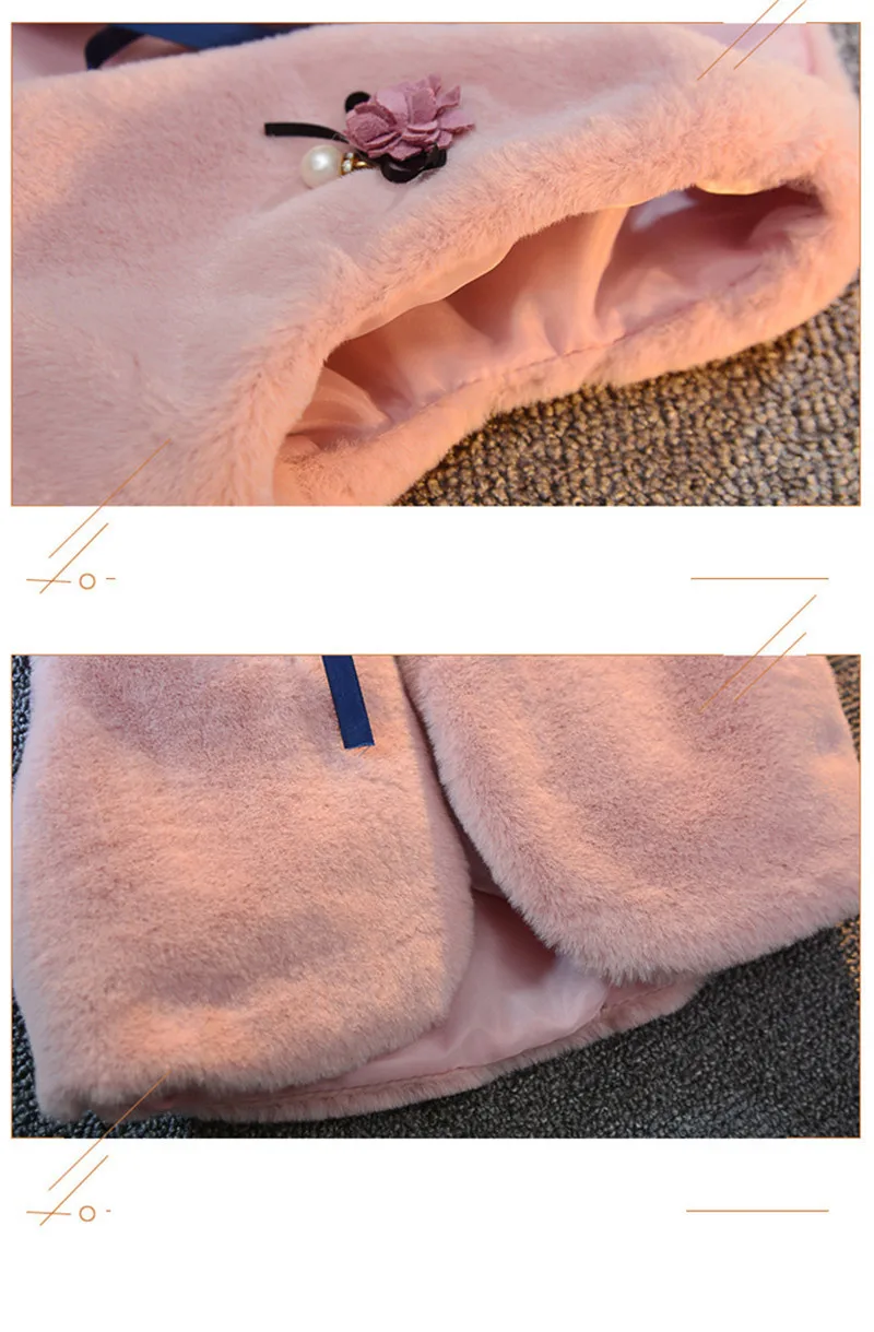 Girls Fur Hair Rabbit Clothes Vest Children for New Baby Autumn Kids Outerwear Vests Waistcoat Jackets