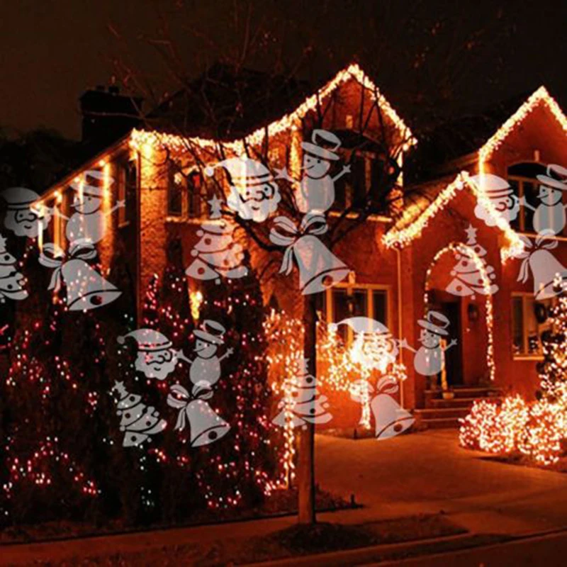 Открытый 12 моделей светодиодный лазерный проектор с движущимся светом, ландшафтный светильник на Рождество и Хэллоуин