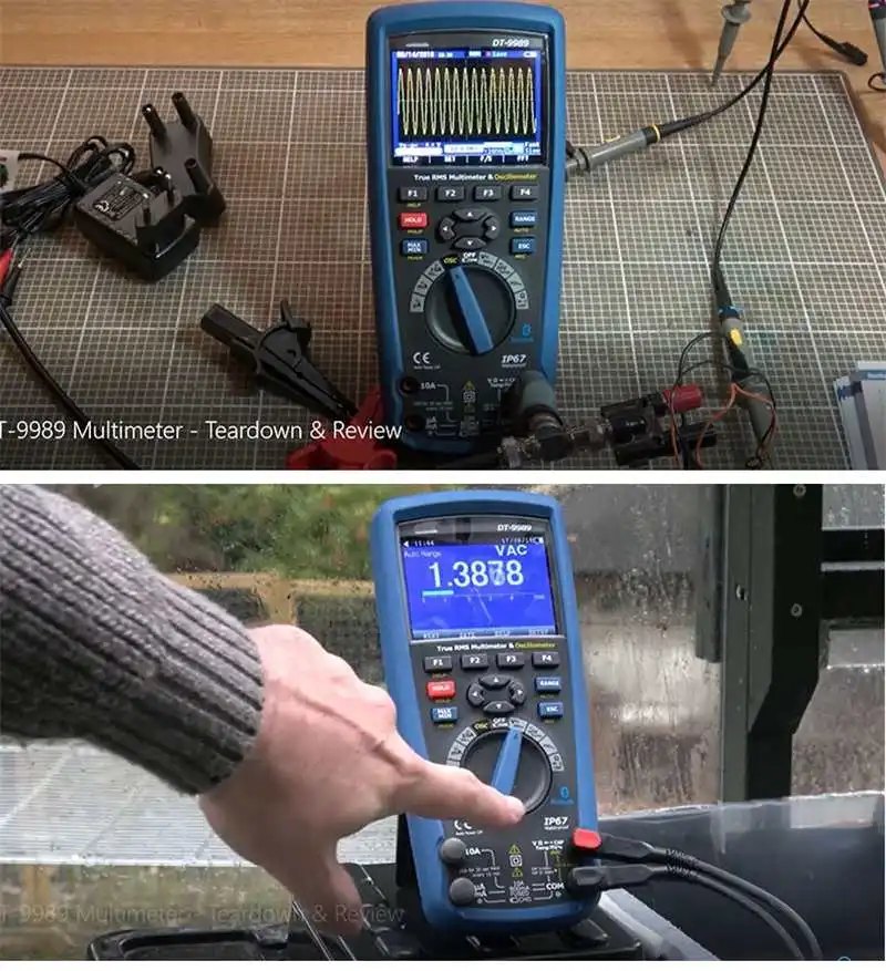 DT-9989 Профессиональный цифровой мультиметр осциллограф ЖК-дисплей цветной экран Usb ток напряжение тест электроинструменты