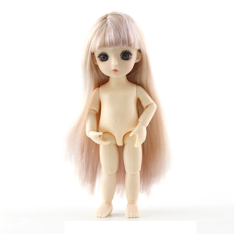 New 13 Movable Jointed Dolls Toys Mini 16cm BJD Baby Girl Boy Doll Naked Nude Body Fashion Dolls Toy for Girls Gift 15