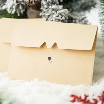 

20pcs/lot Cut Pet Wallet Envelopes Postcard Letter Stationery Paper Airmail Retro School Office Gifts Kraft Envelopes