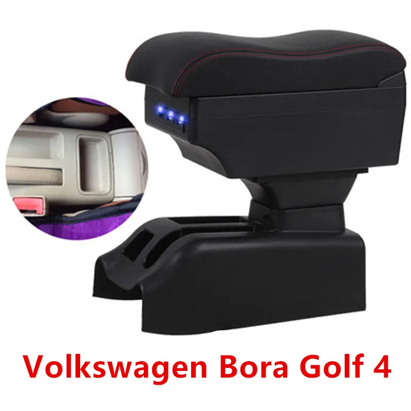 

For Volkswagen Bora Golf 4 armrest box double belt with usb