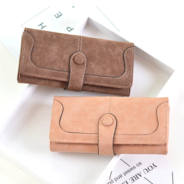 Long Wallet Women Matte Leather Lady Purse High Quality Female Wallets Card Holder Clutch 6