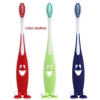 

3pcs/set Oral Hygiene Suction Cup Smile Cute Teeth Cleaning Dental Care Cartoon Cleaner Soft Kids Toothbrush