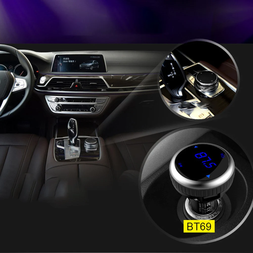 Универсальный двойной USB Автомобильное зарядное устройство Bluetooth приемник fm-передатчик mp3-плеер
