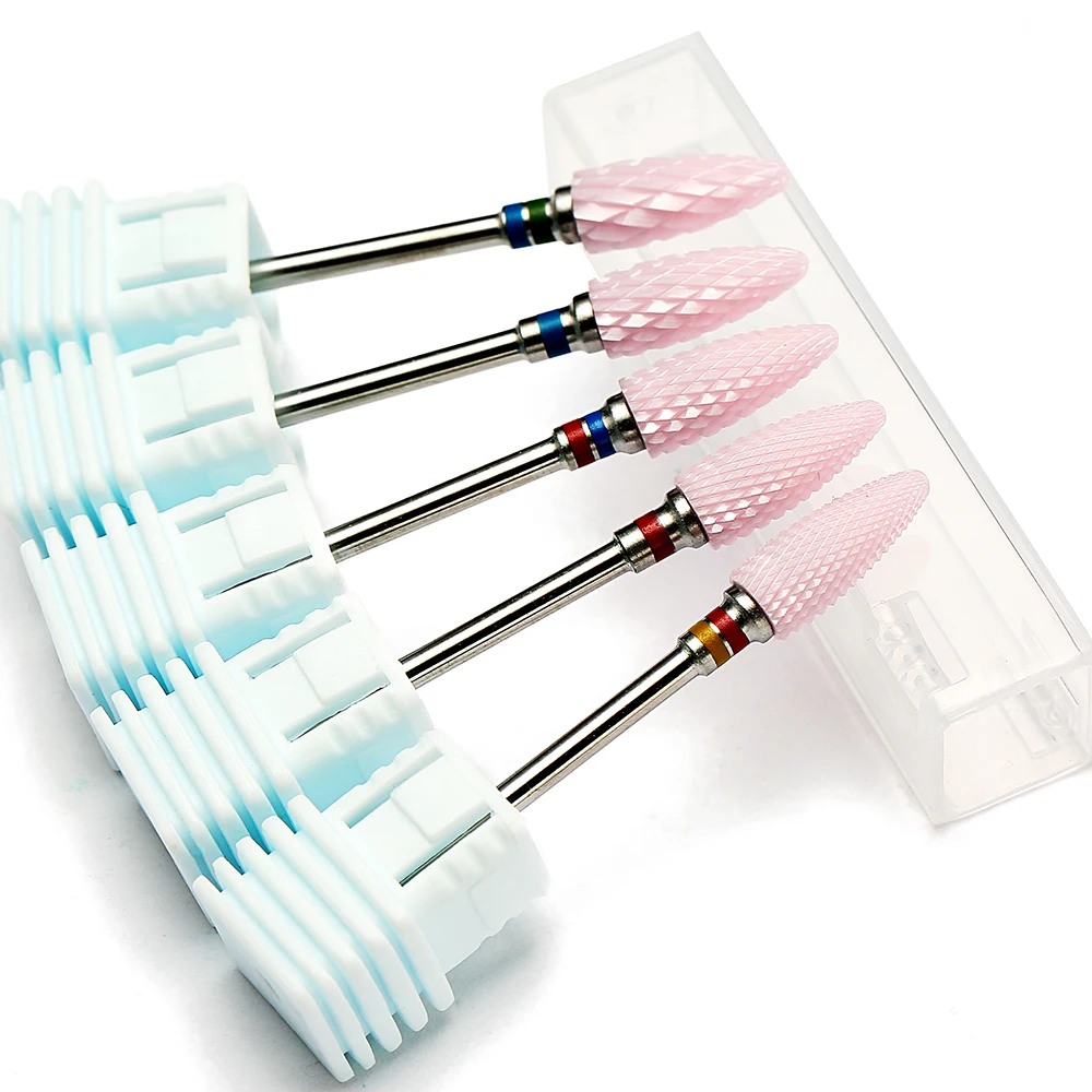 Nail Drill Bit Nail Art Tool Manicure Tools 29 Type Nail Drill Bits For Electric Drill Manicure Machine Accessory Rainbow Tungsten Carbide Ceramic Milling Cutter Nail Files