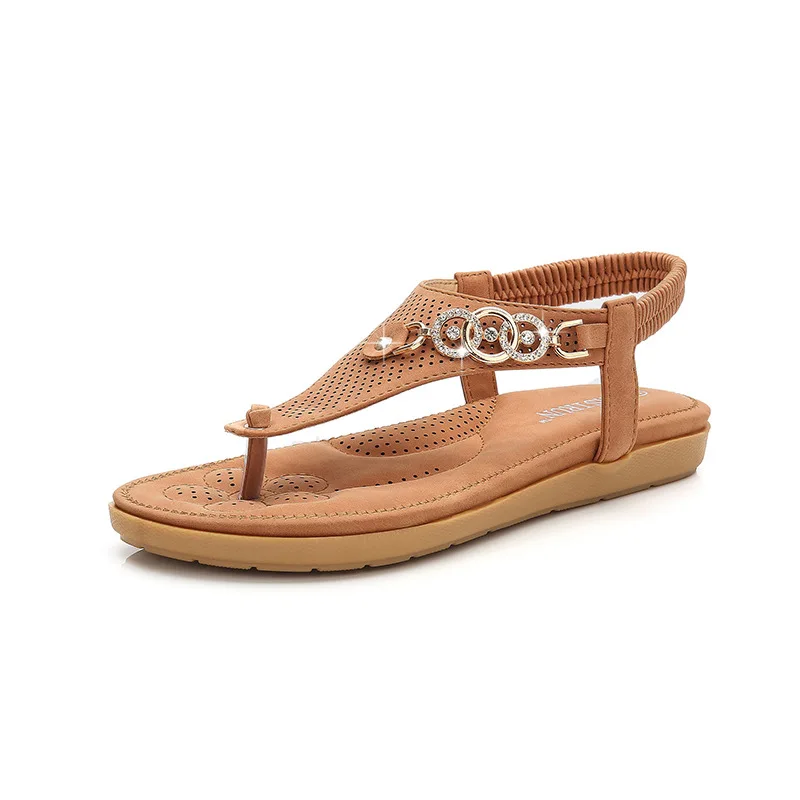 

summer shoes women bohemia beach flip flops soft flat sandals woman casual comfortable plus size wedge sandals X9X2068