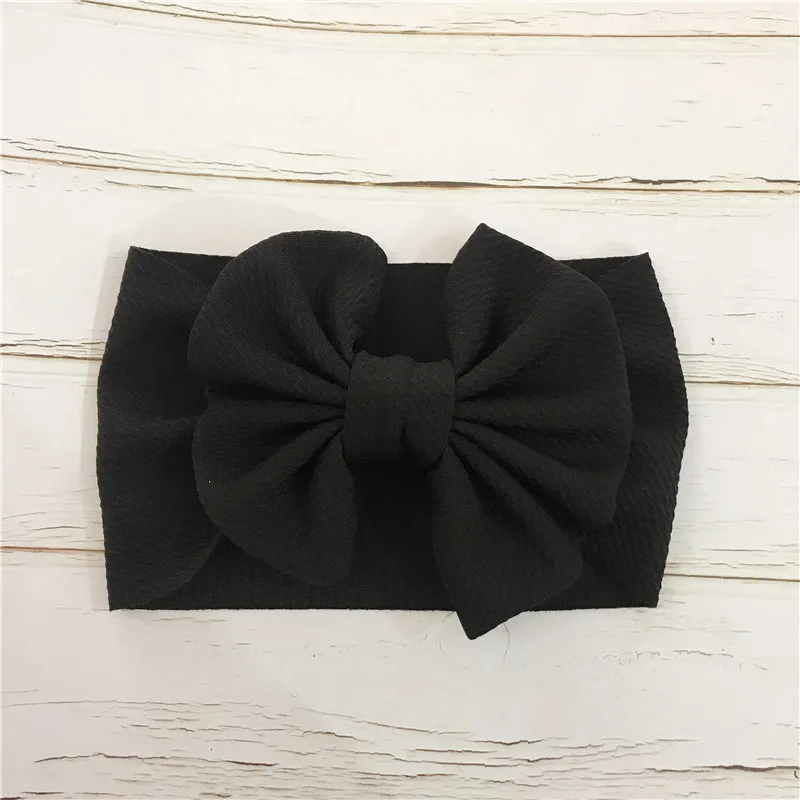 baby headband Black Для маленьких девочек и повязка на голову для новорожденных, повязка на голову, повязка на голову, повязка для малышей бандо Bebe, многослойное платье из ткани с бантом головные уборы тюрбан Головные уборы аксессуары - Цвет: baby headband Black