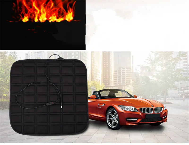 12V Heated Car Seat Cushion Cover Seat,Heater Warmer, Winter Household Cushion cardriver heated seat cushion