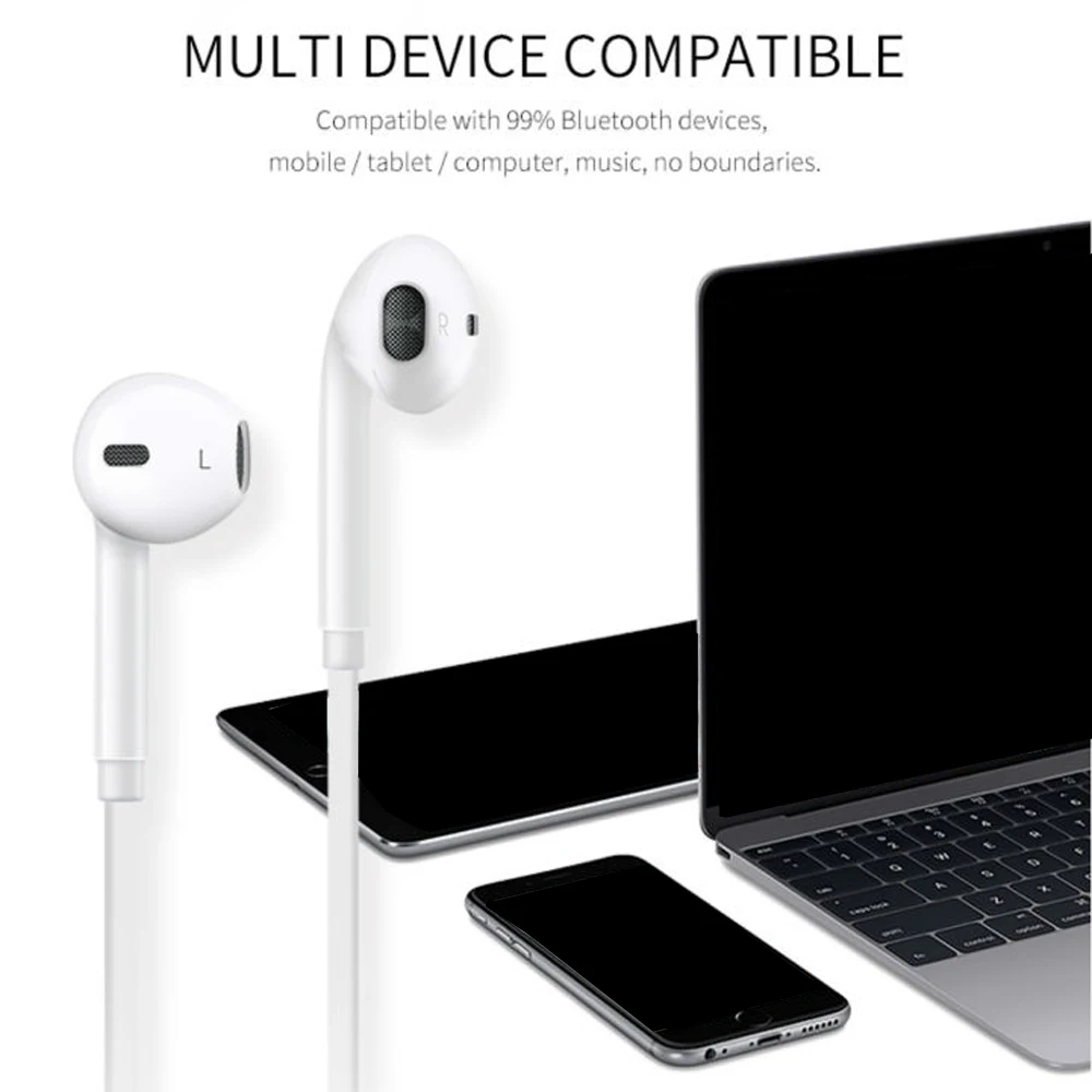 Беспроводная bluetooth-гарнитура стерео в уши с микрофоном для iPhone 6/samsung
