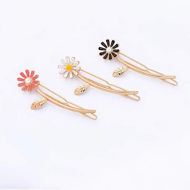 F.J4Z Hot Fashion Hair Clips for Women Designer Enamel Eye Flower Hairgrips Ins Girls Hair Jewelry Accessories Palillos del pelo
