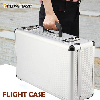 

Lightweight Flight Case Silver Aluminium Foam Protection Box Hard Lockable Carry Storage Box D Clips Sealed Instrument Tool