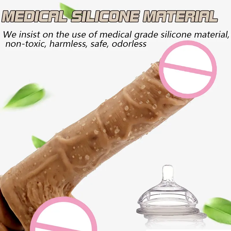 Double Layer Silicone Realistic Penis Skin feeling Big Dildo With Suction Cup Sex Toys For Woman Realistic Dick Adult DopaMonkey sex toys