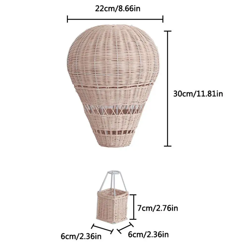 Nordic Hot Air Balloon Model Hand-woven Hanging Hot Air Balloon Ornament Ceiling Home Decor Children's Photography Props