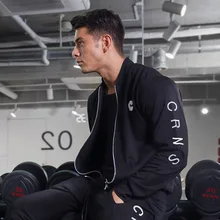 Мышцы Фитнес братья тонкий Тип для весны и осени Для мужчин спортивные Повседневное тренировки кардиган на молнии для девочек; Куртка Верхняя одежда